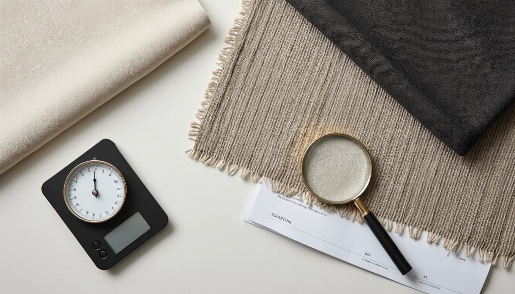 Grammage et armure : lire une fiche de tissu