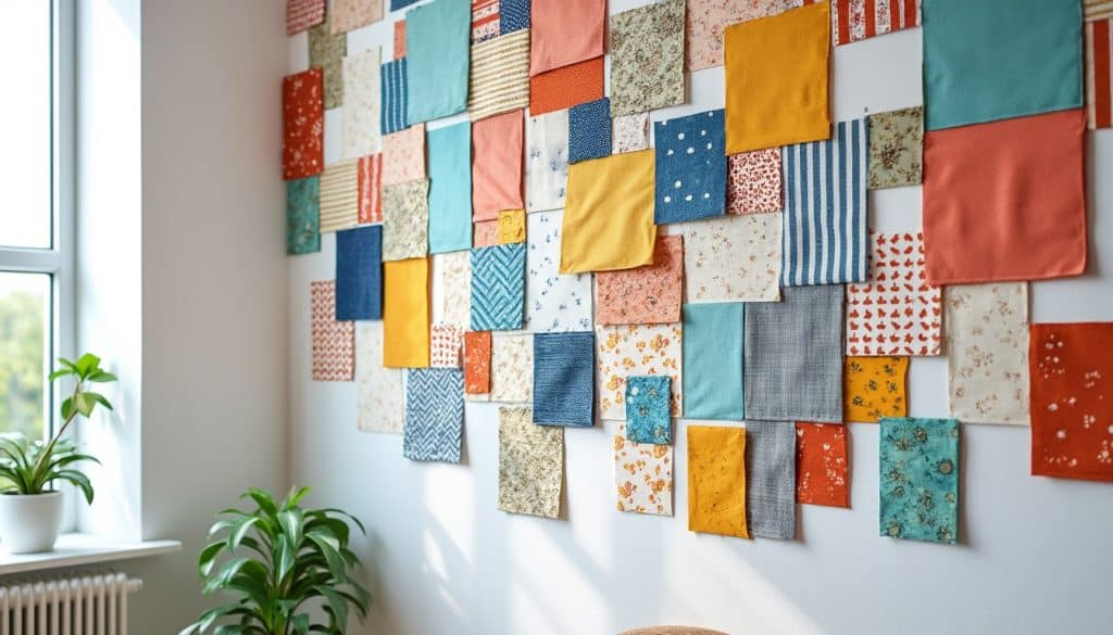 Patchwork mural : accrocher sans abîmer