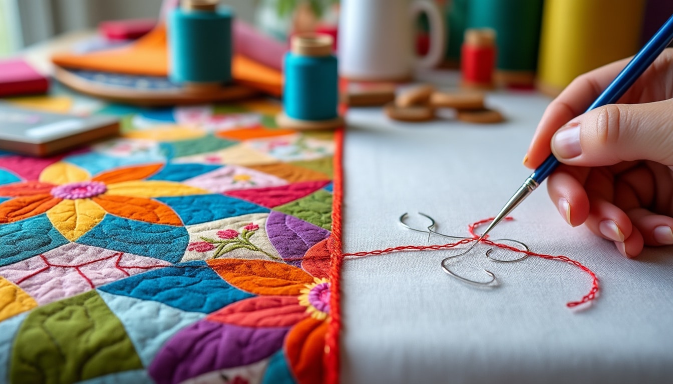 Quilting en fil-à-fil ou à main levée : les deux approches